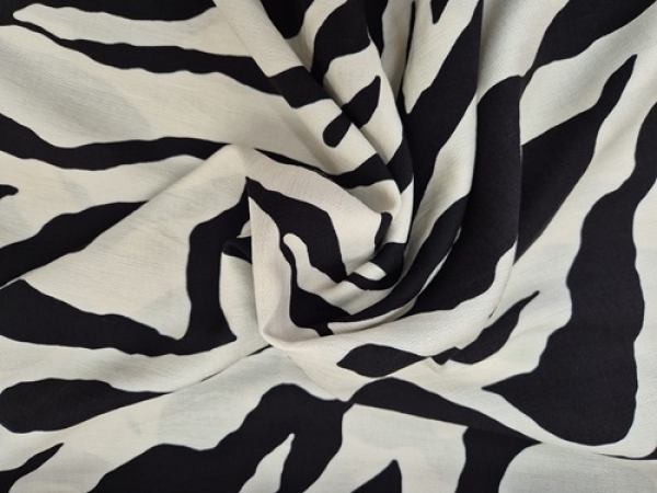 Viscose Nylon weiss/schwarz Zebra gestreift